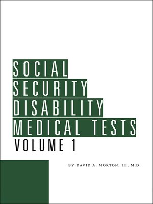 cover image of Social Security Disability Medical Tests